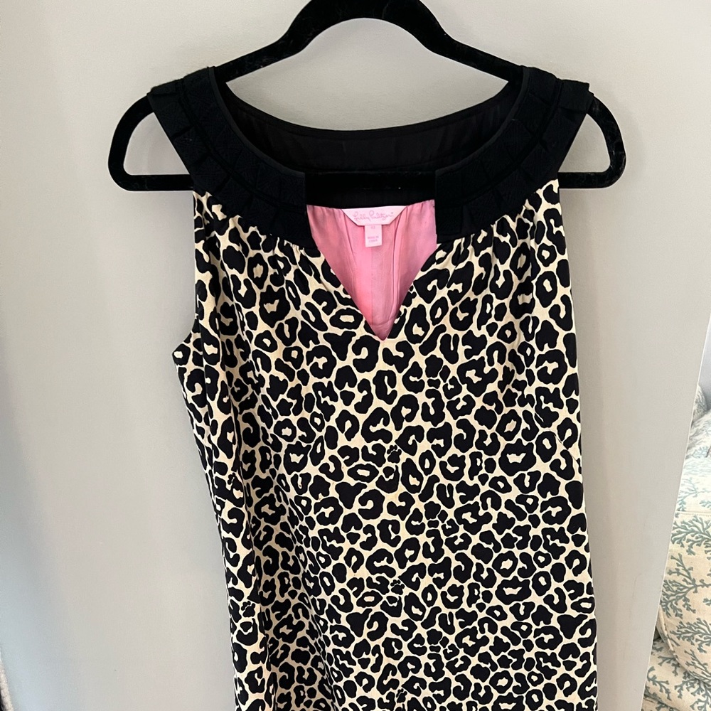 Leopard shift mini dress from Lilly Pulitzer, size 10
